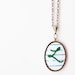 Embroidered Initial Necklace. On Lined Notebook Paper Fabric. Perfect for Teacher this Holiday. - - 24 INCH CHAIN