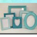Shabby Chic Frames Picture Frame Set Aqua Turquoise Beach Wedding Shabby Chic Cottage Home Decor