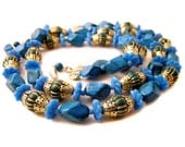Boho Chic Necklace plastic Bead Turquoise