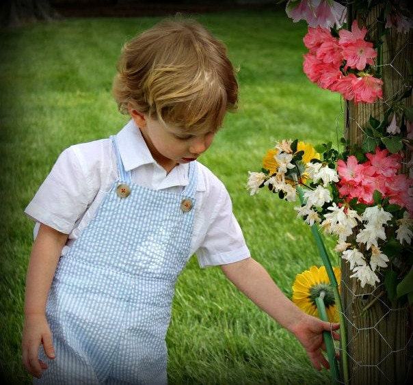 Sky Blue Seersucker - A Good Day OVERALLs