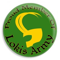 Loki's Army 1 1/4th pinback button