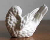 FIVE DOLLARS Vintage White Ceramic Dove Figurine