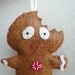 Terrified Gingerbread Man - Funny Christmas Ornament