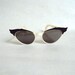 1950s Pearlized ivory and black cat eye sunglasses