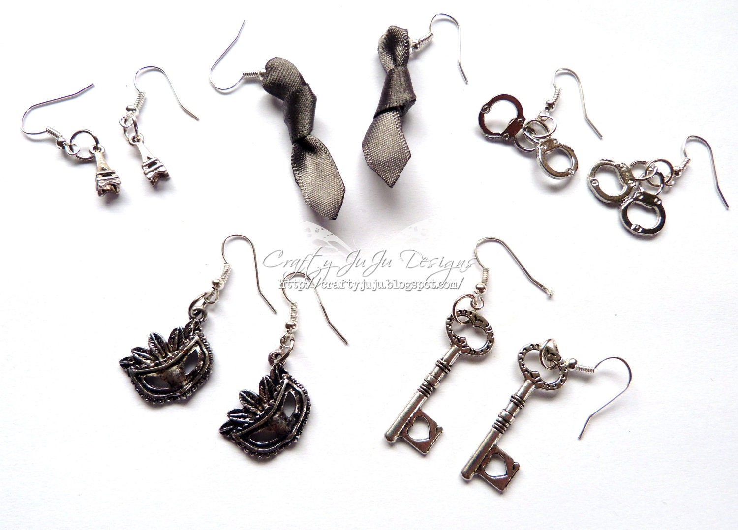 50 Shades Of Grey Inspired Earrings