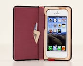 Express Mail  The Little Black Book for iPhone 5 -Plum WITH POCKET
