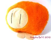 Huggable Punk Sheep plush - Orange faux fur