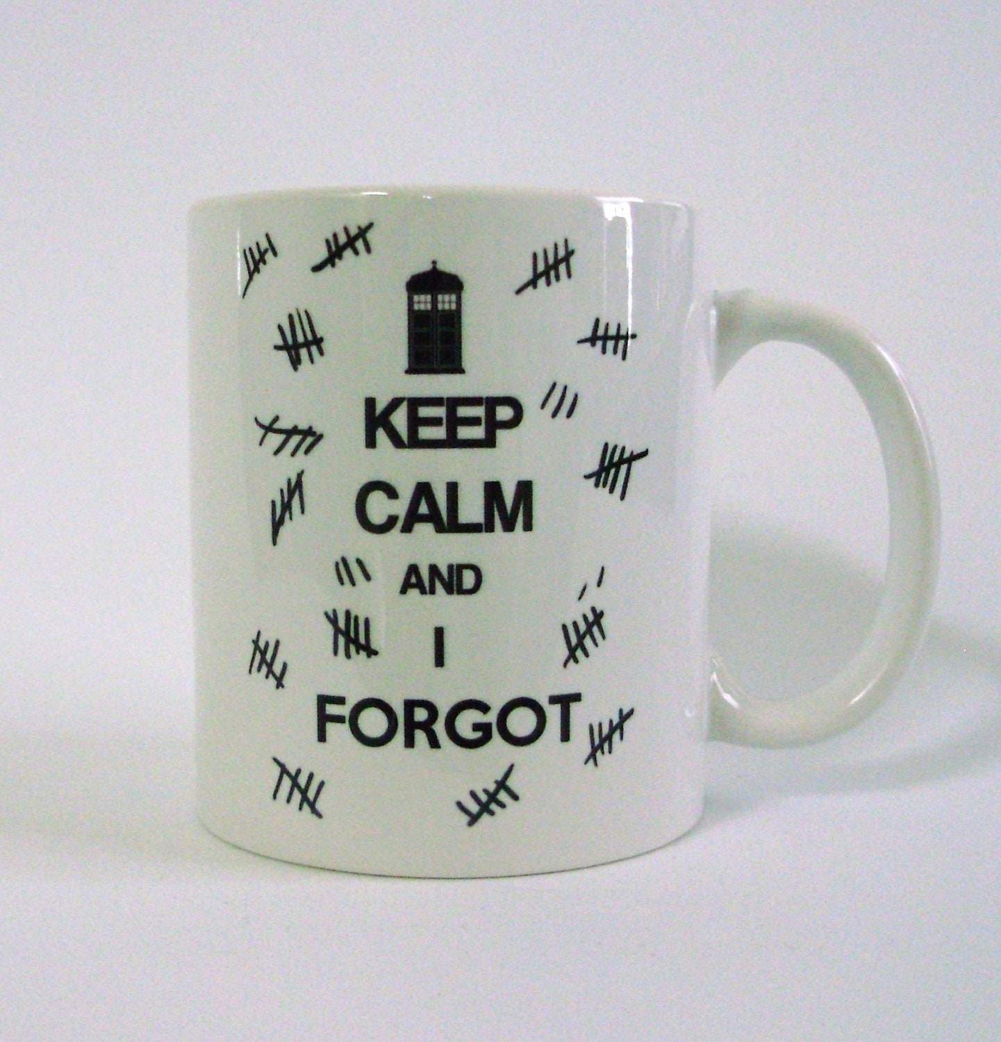 Keep Calm and I Forgot White Ceramic Mug - Inspired by Dr. Who