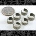 6 Floral Etched Silver Plated Brass Ear Cuffs with Hole, Earring Cuff, Set of Six S:OD7