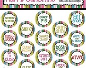 HAPPY SUNSHINE Images, Digital Images, 1" circles, Button Images, Pin Images, Bottlecap Images