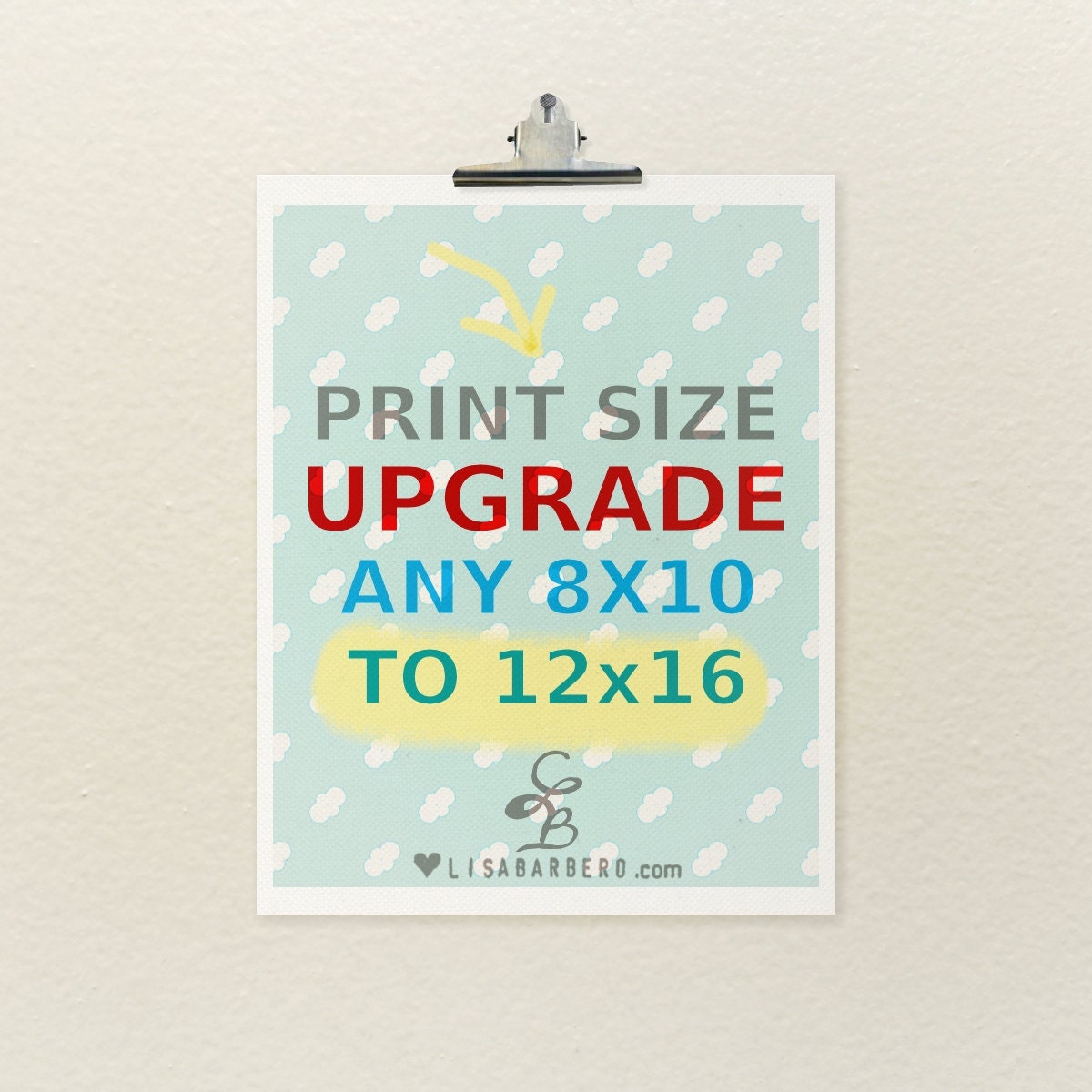 Print Size Upgrade // 8x10 to 12x16 // Professionally Printed with Archival Pigment Inks on 100% Cotton Rag Velvet Fine Art Paper