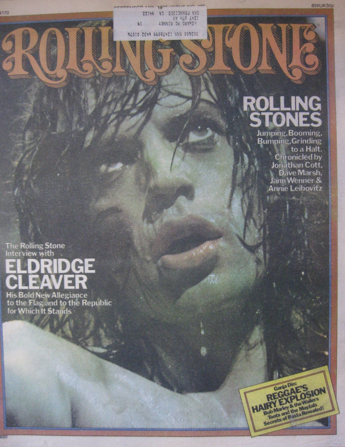 Vintage Rolling Stone Magazine Concert Tour Poster lp The Rolling Stones Mick Jagger