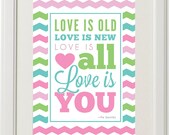 Instant Download - Beatles Inspired Printable Wall Art for Nursery, Kids Room, or Wedding