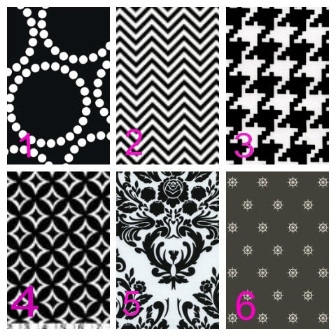 Custom Baby Blanket in Black and White