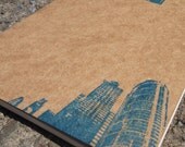 Retro Polaroid City Dreaming large cahier moleskine, camera cityscape travel sketch journal