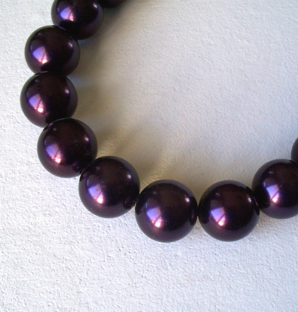 Large Dark Purple Beads - 10 count - vivatreginasupplies