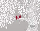 Wedding Guest Book Alternative Print--  To Be Personalized With Guest's Signatures - 17x22 - 130-160 Signature Guestbook