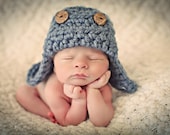 Newborn Baby Boy Photo Prop Aviator Hat