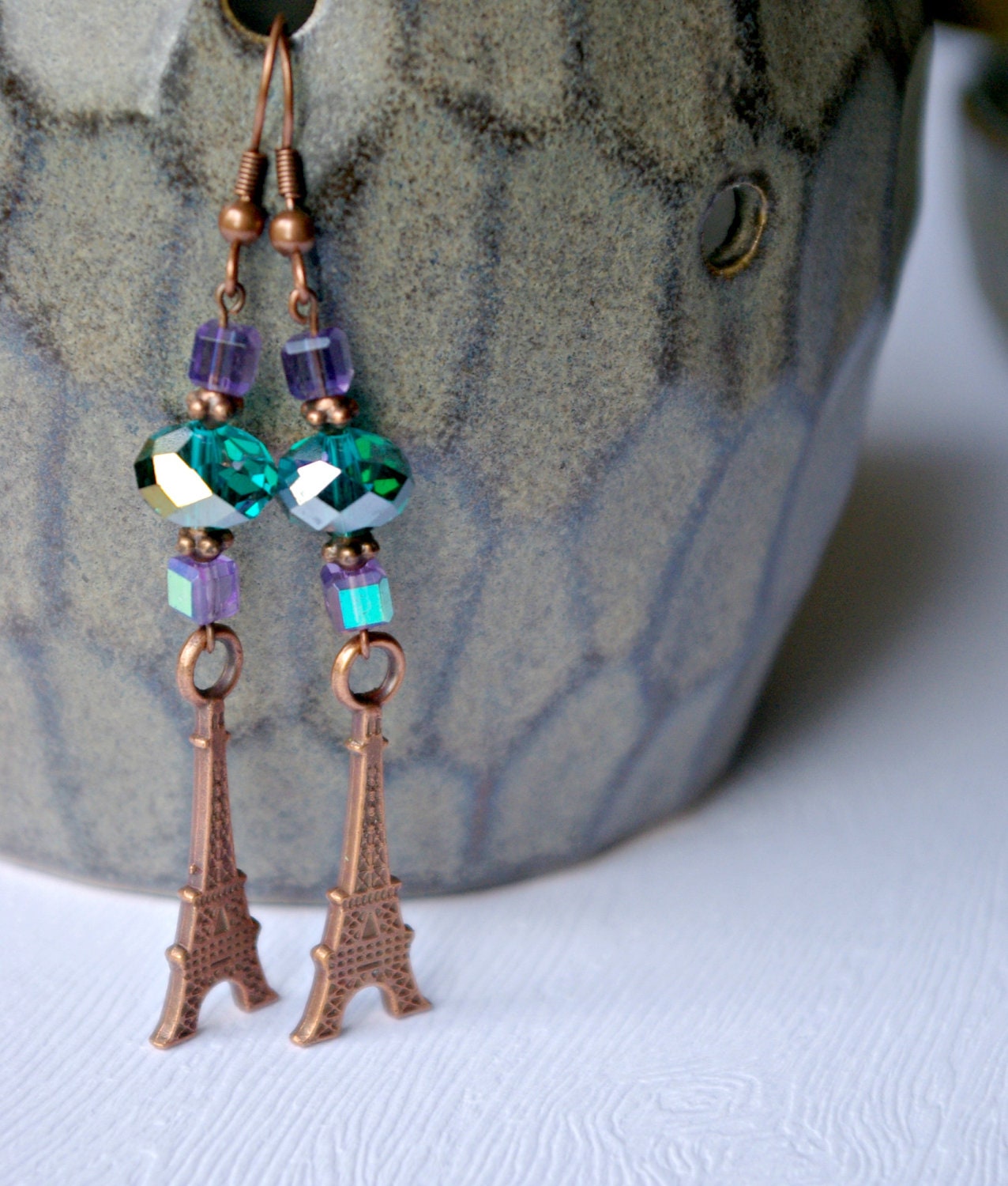 Copper Tower Earrings