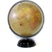 Vintage World Globe Art Deco c1940 Rand McNally Black Glass Base