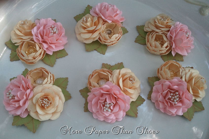 Handmade Paper Flowers - Corsage - Weddings - Bridal Shower - Baby Shower - Boutonniere - Made To Order Il_170x135