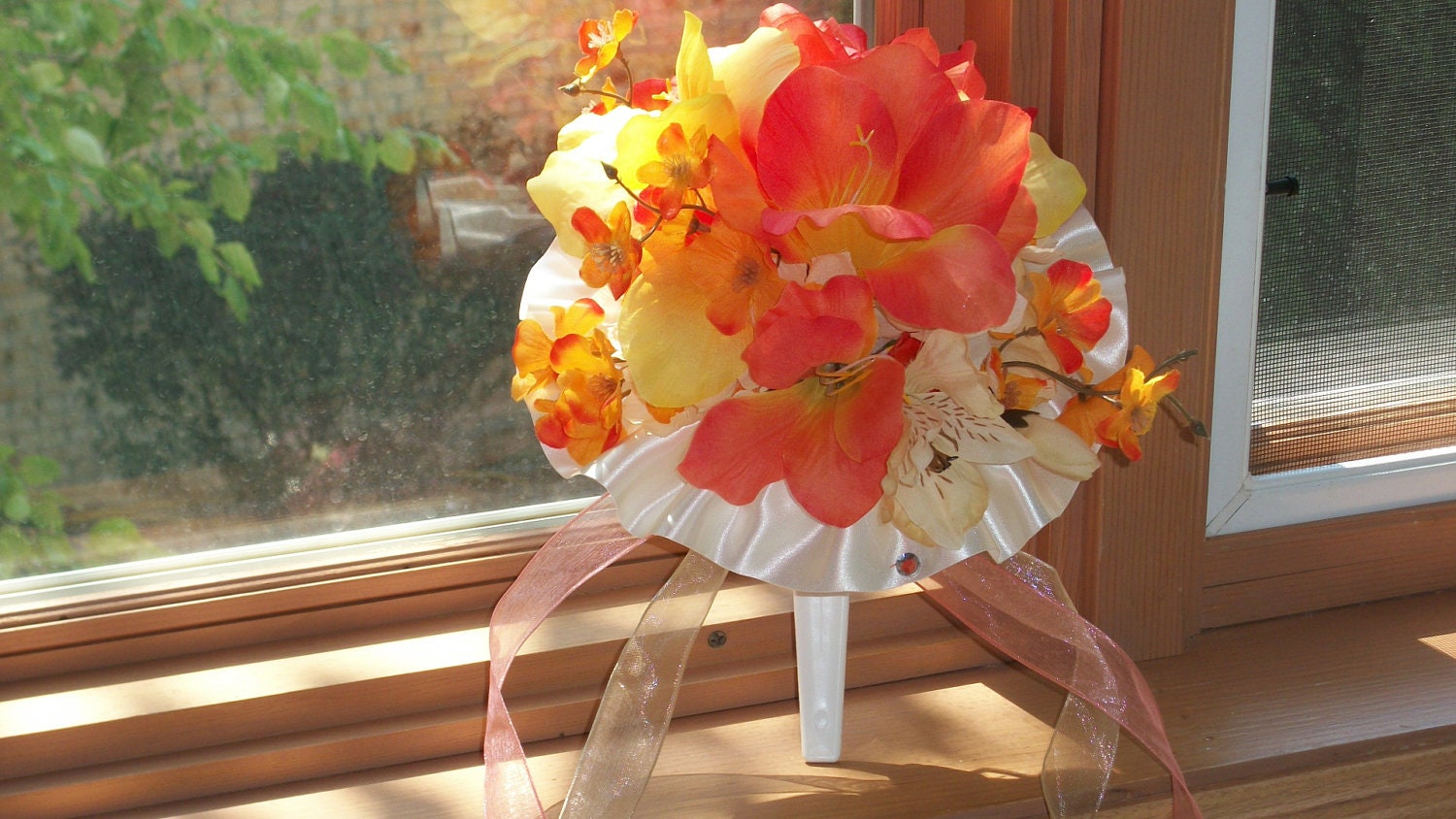 Tropical Inspired Silk Floral Bouquet Il_570xn