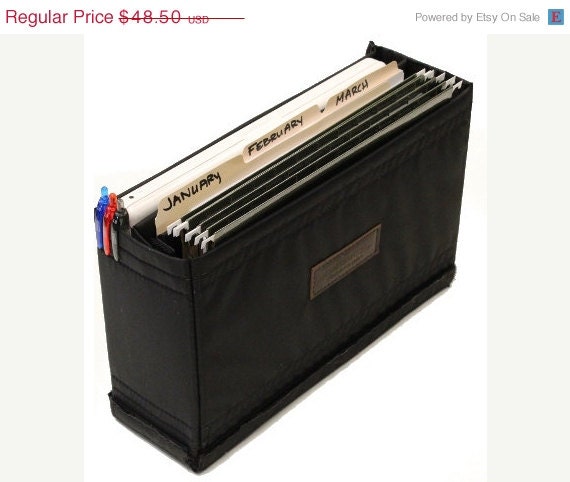 Summer Sale Large File Organizer Bag Insert - Adjustable Divider - Padded - crafted from water resistant nylon -  Made in the U.S.A.