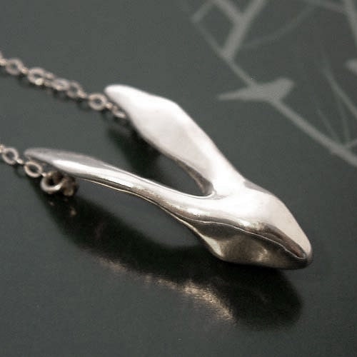 Rabbit Necklace - sterling silver rabbit jewellery with a polished finish