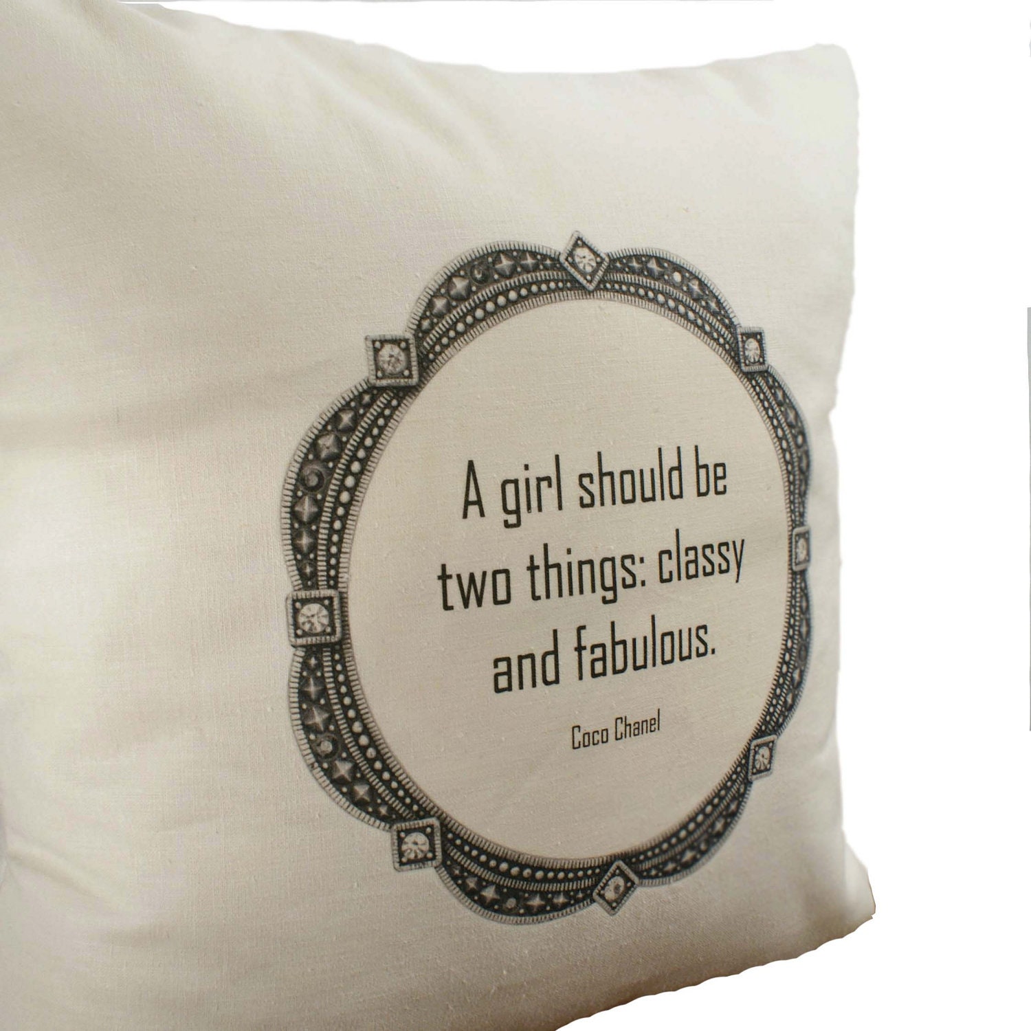 Coco Quote - Hemp and Organic Cotton Cushion Cover