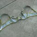 Vintage Bra, Victoria's Secret, Vintage Lingerie, Green Bra, Snakeskin Print, 1990's, Size 36B,
