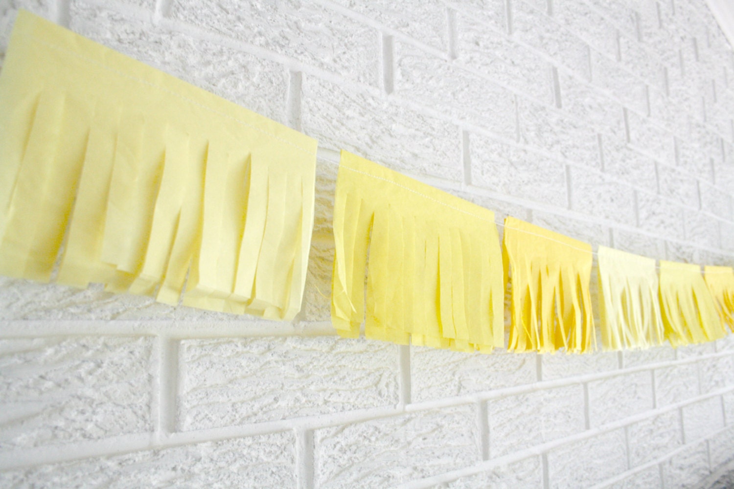 party decoration ... ombre tissue fringe flag garland ... weddings // birthdays // bridal baby shower // banner flag pennant