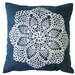 Granny Pillow - Doily- Hand screenprinted Cushion - Insert included