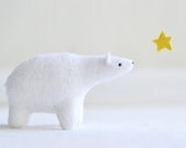 polar bear - felt plush soft sculpture animal - MountRoyalMint