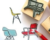 3 rubber stamps - FOR EAMES LOVERS