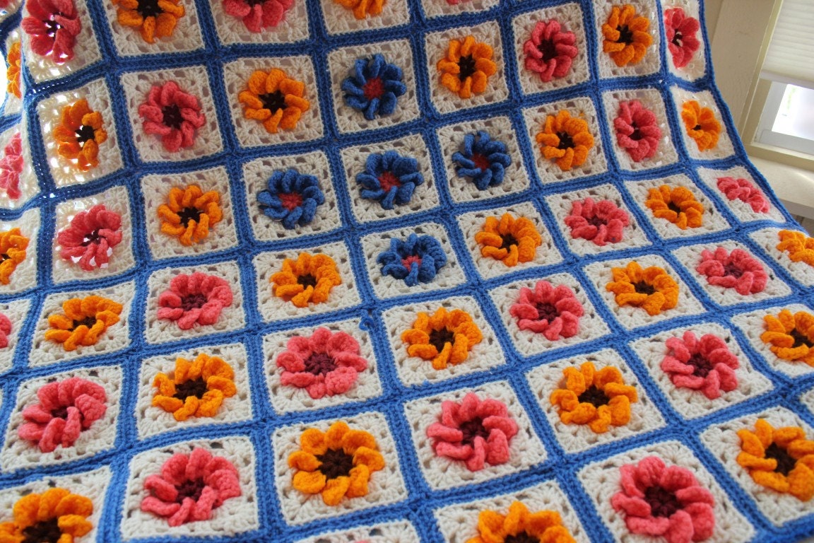 Crochet Sunflower Afghan