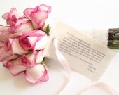 Shabby Chic Wedding Bouquet Wish Tag wedding gift flower bouquet wish tag bridal bouquet tag fabric bouquet rustic wedding bouquet wish tag