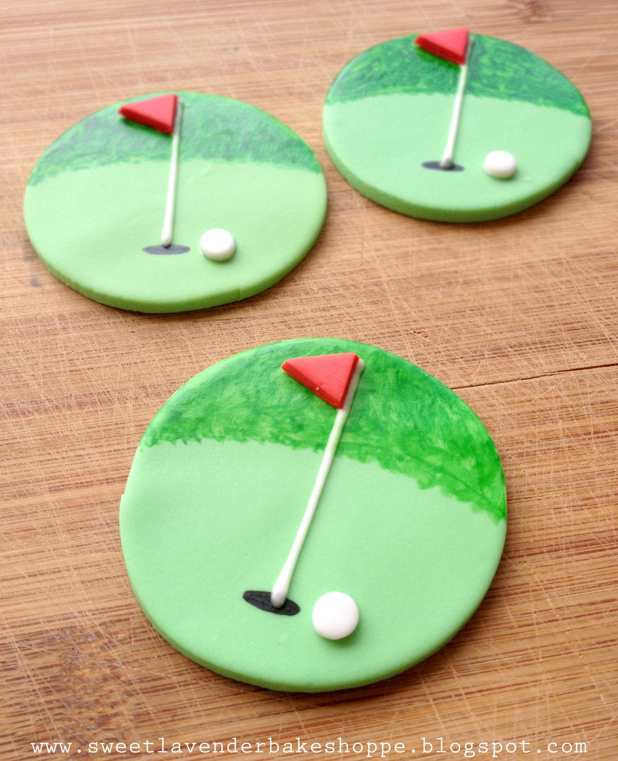 Golf Inspired Edible Cupcake Toppers