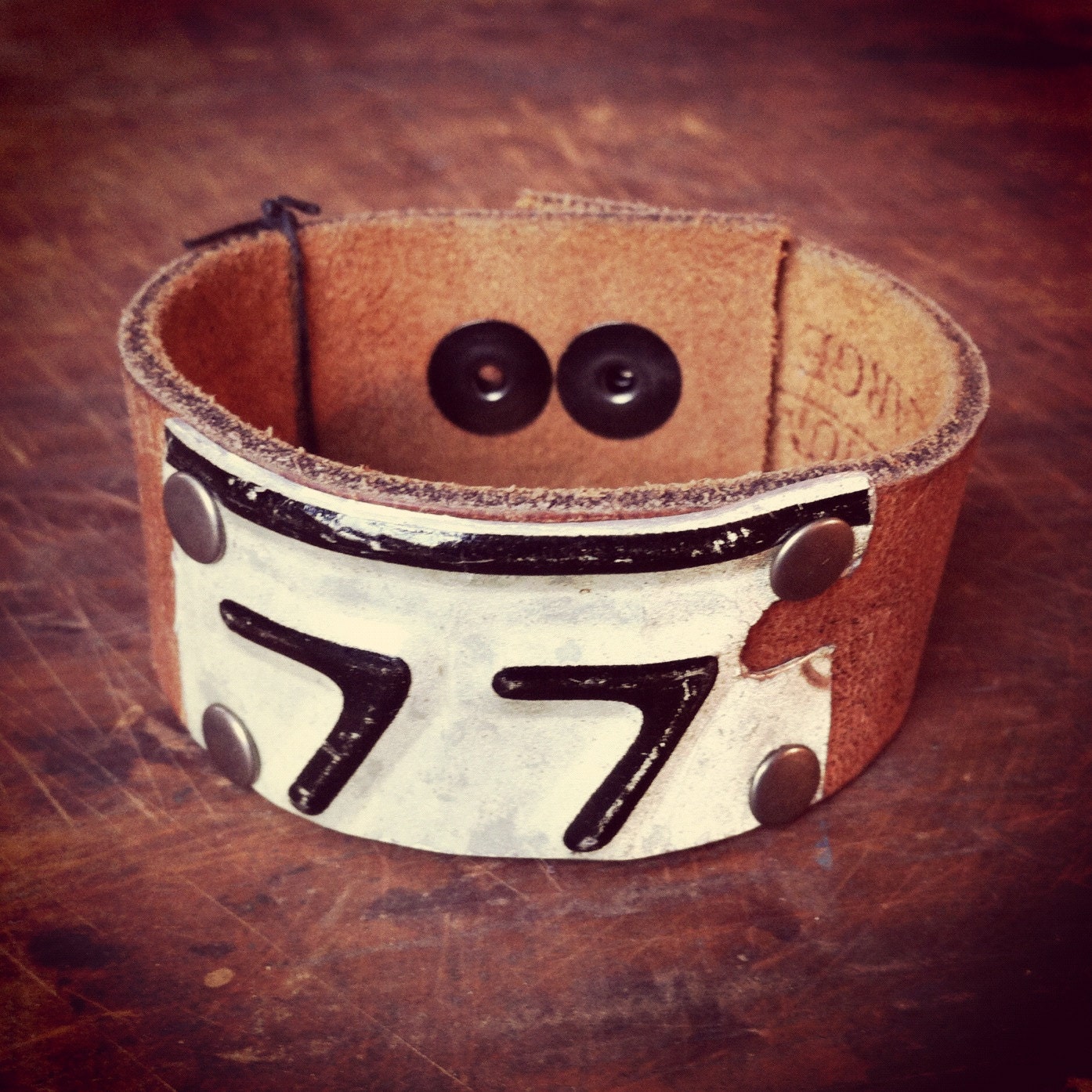 1977 License Plate Cuff