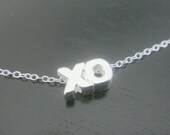 Sterling Silver Say XO Kiss Necklace Earrings Bridal Bridesmaids Special Ocassion Birthday Christmas