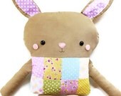 PDF Sewing Pattern Toy Bunny Patchwork Softie Doll - Patchwork Sewing Pattern