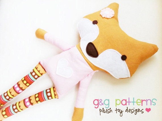 Fox Sewing Pattern Fox Doll PDF Softie Toy Pattern