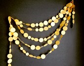 Yellow Gold Garland - New Years Garland - Christmas Garland - Party Garland - Festive Garland