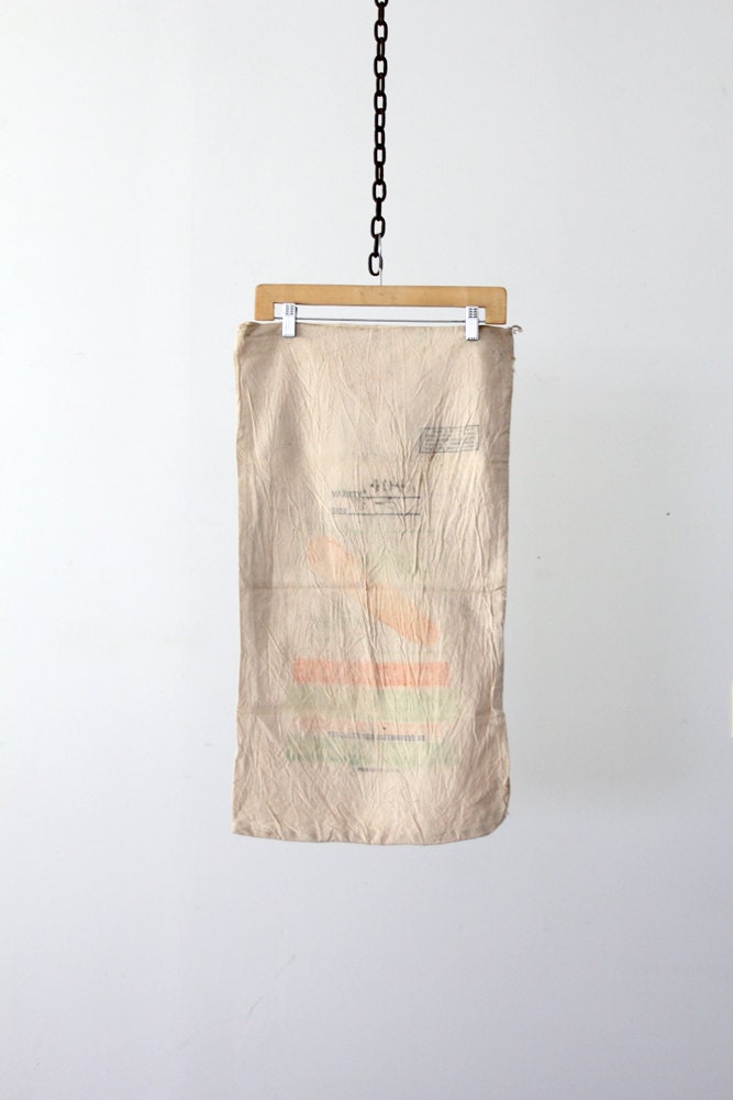 Vintage American Grain Sack // Seed Bag