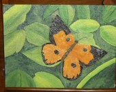 Butterfly - Recycled Art 7 X 9 - StarryNightTreasures