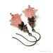 French Pink Floral Crystal Earrings