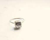 Faceted Pyrite Cube Ring