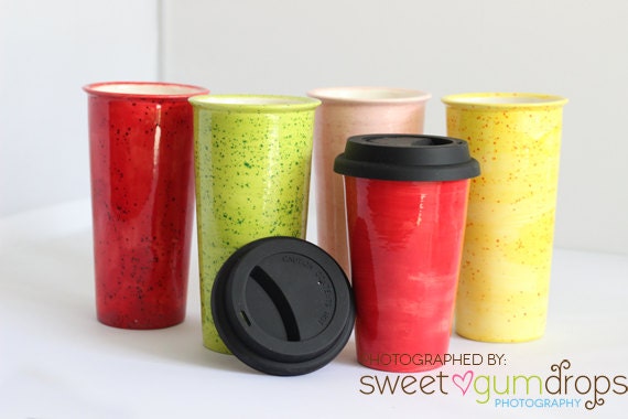 12 oz Coffee Tumbler Ceramic