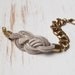 Sailor's Knot Bracelet - Bone white-colored suede and raw brass chain