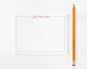 Kids Stationery set for girls // Poka Dot Personalized with Name // Girls Stationary
