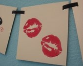Girl's Night banner Bachelorette party sign Kiss Lips in red, black, tan or custom Il_170x135